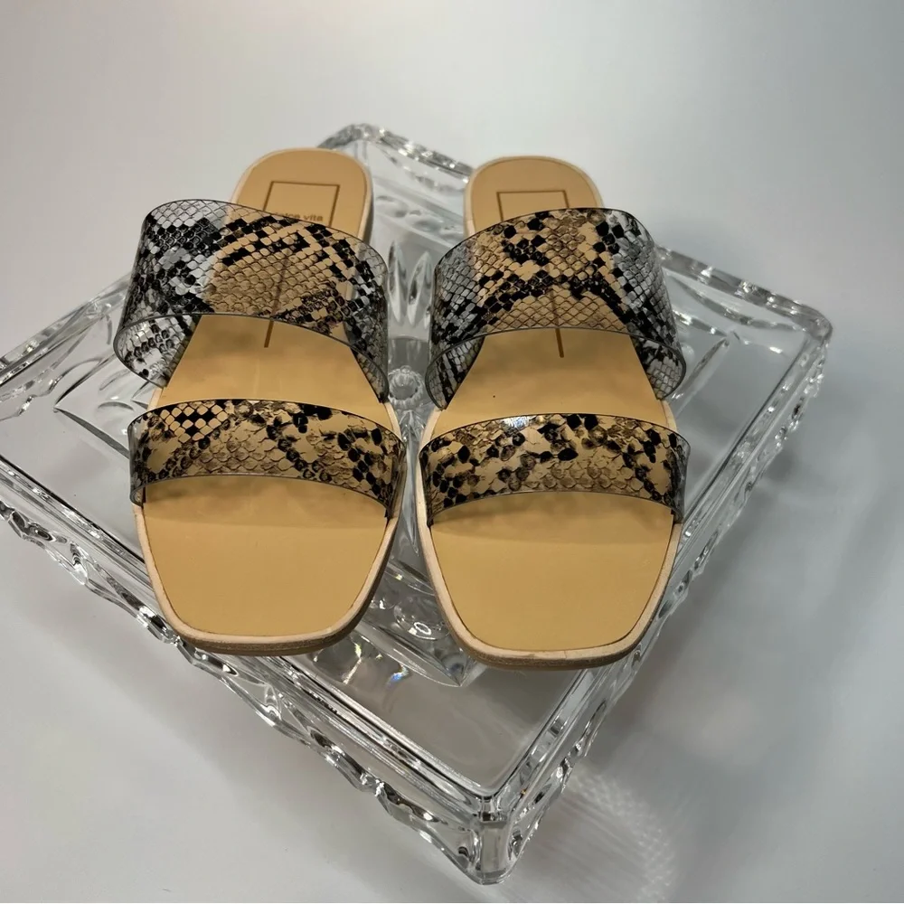 Dolce Vita Kiki Snake Print Vinyl Strap Sandal size 8